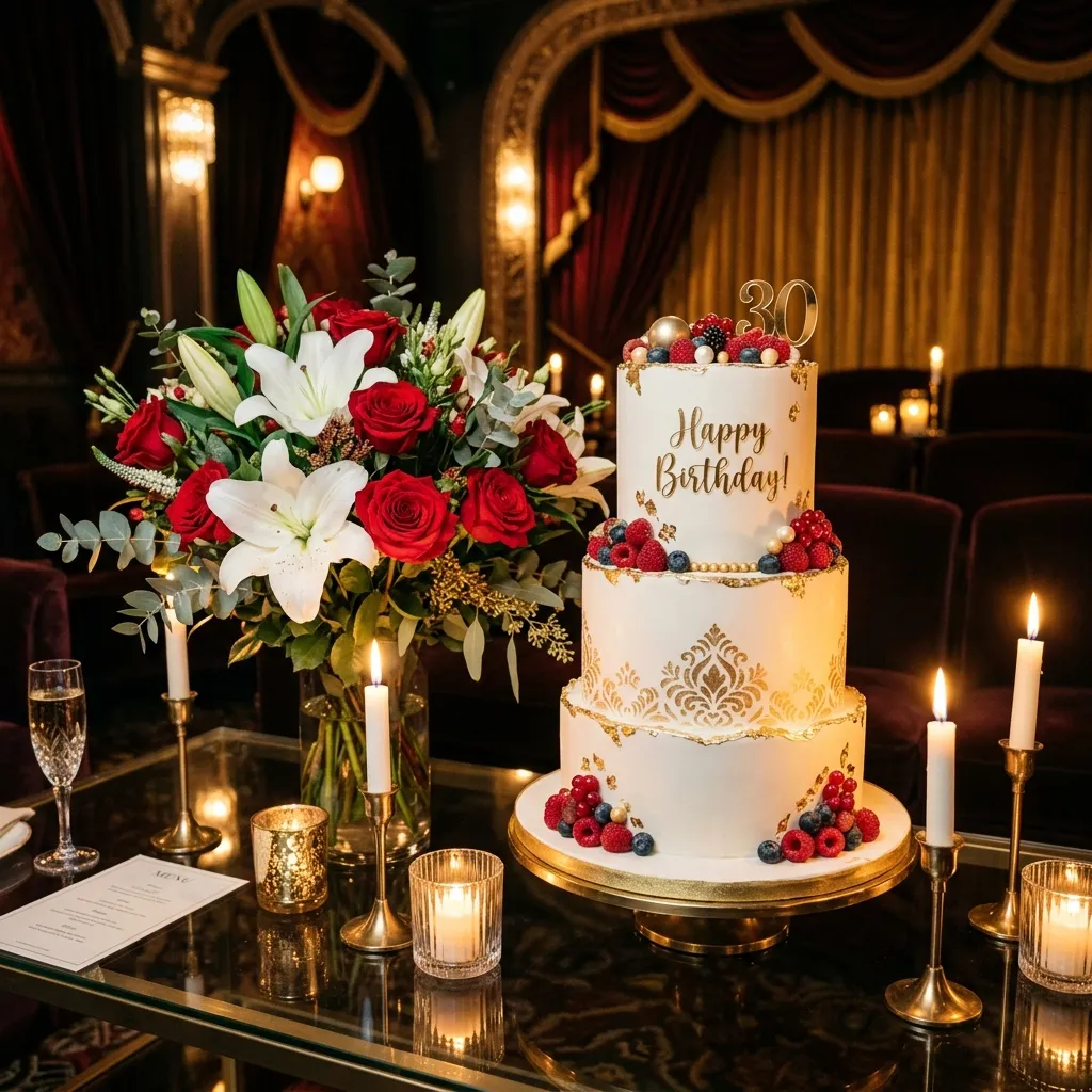 Cake & Bouquet